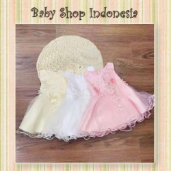 Dress Pesta Anak Aplikasi Bunga  large